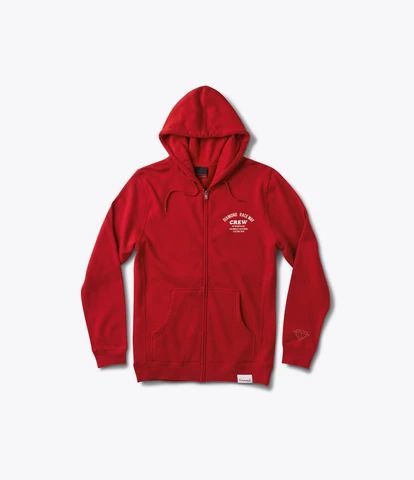 米国製 【XL】 Diamond Supply Co. ダイヤモンドサプライ Zip-Up ジップアップ パーカー 赤 レッド RaceWay ワンポイント USA正規品 (z1)_画像1