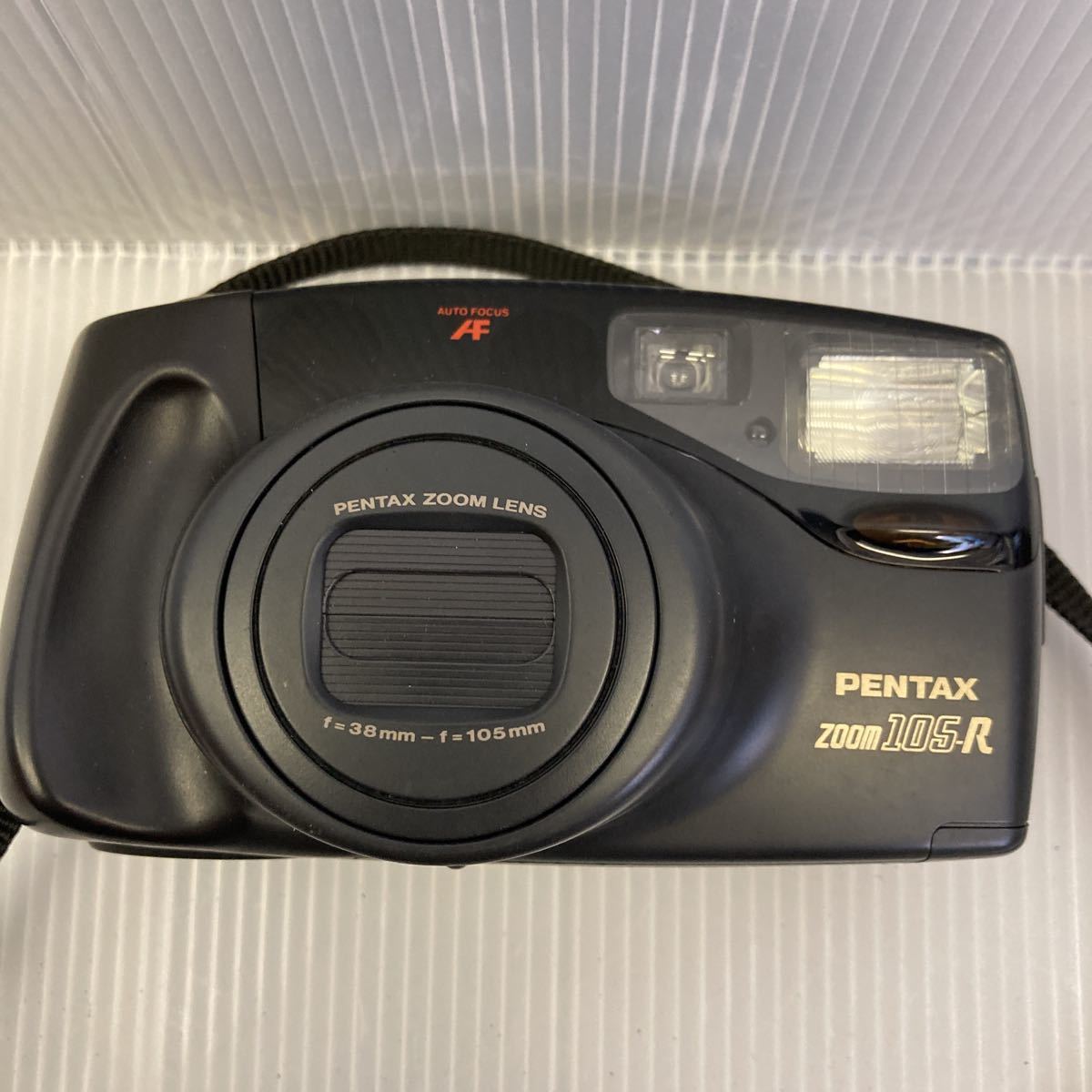 a022 PENTAX ZOOM105-R コンパクトフィルムカメラ ジャンク品_画像6