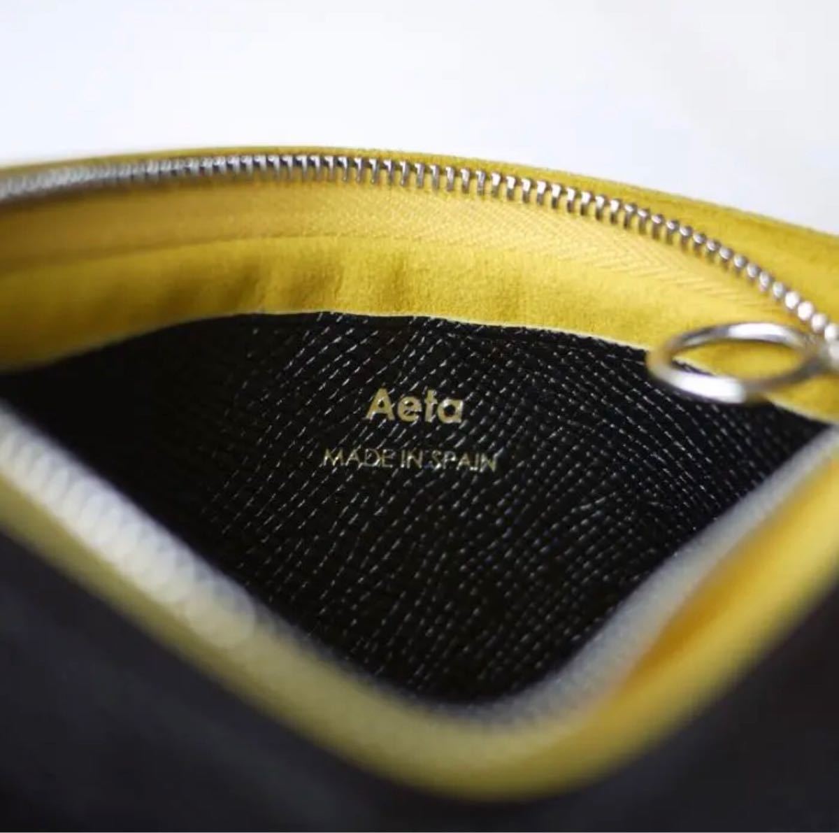 Aeta MINI WALLET (BICOLOR) Black×Yellow