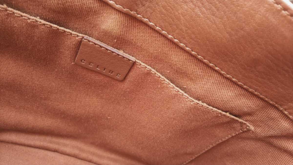送料無料◇CELINE セリーヌ ブギーバッグ キャメル ブラウン シルバー