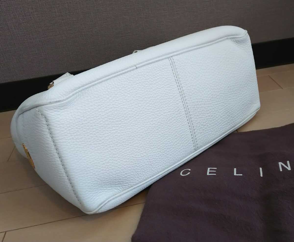 送料無料 美品 CELINE ブギーバッグ トートバッグ 白 ホワイト