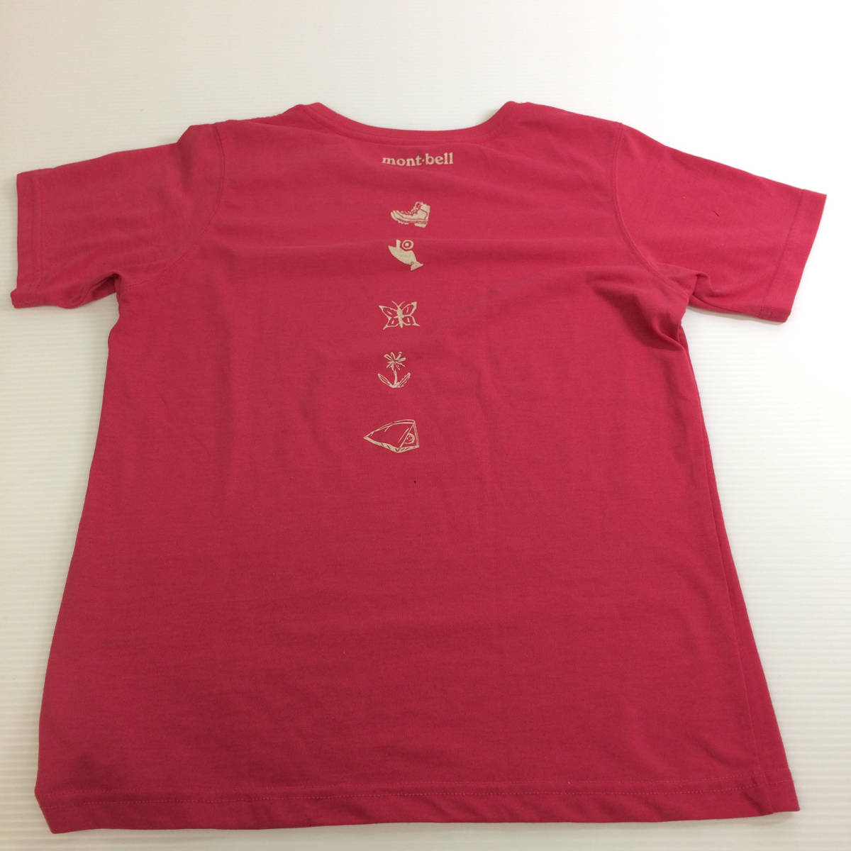  Mont-bell モンベル Tシャツ ピンク Sサイズ_画像5