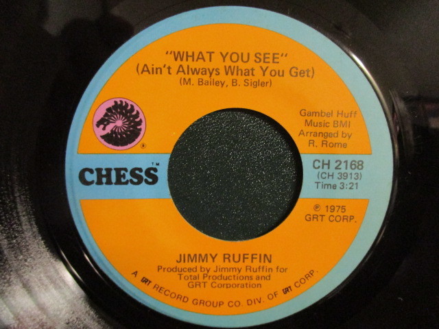 Jimmy Ruffin ： What You See(Ain't Always What You Get) 7'' / 45s ★ 70's ソウルフル バラード ☆ c/w Boy From Mississippi_画像1