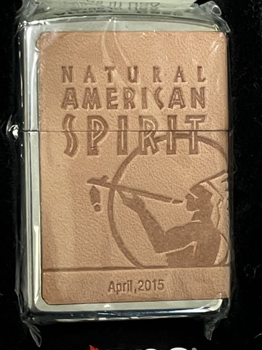 zippo NATURAL AMERICAN SPIRIT ARMOR 限定品 アーマー 2013年製 3面革巻き アメリカンスピリット シリアルナンバー 希少番号 NO.123