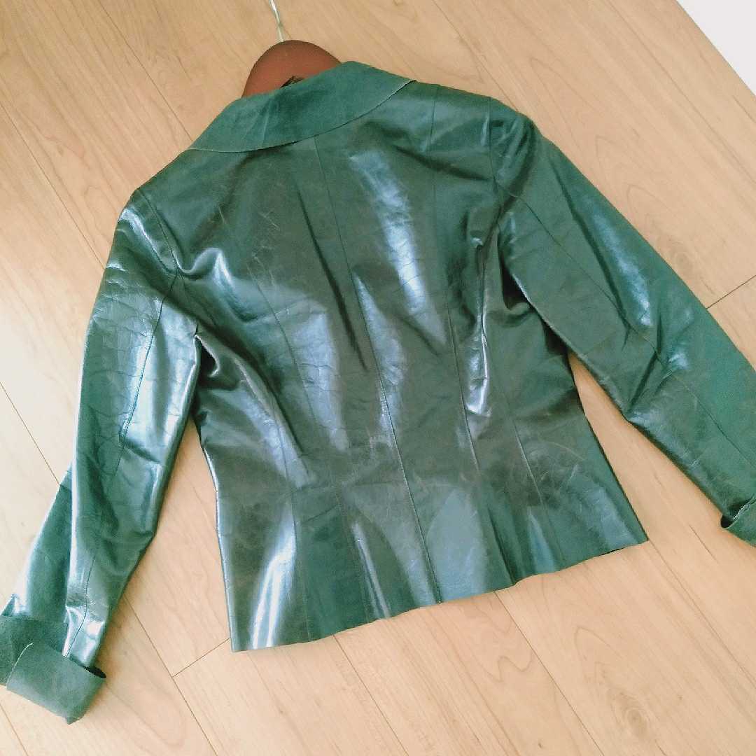 激レア「希少」P20259シャネル レザー ジャケット☆VINTAGE正規品