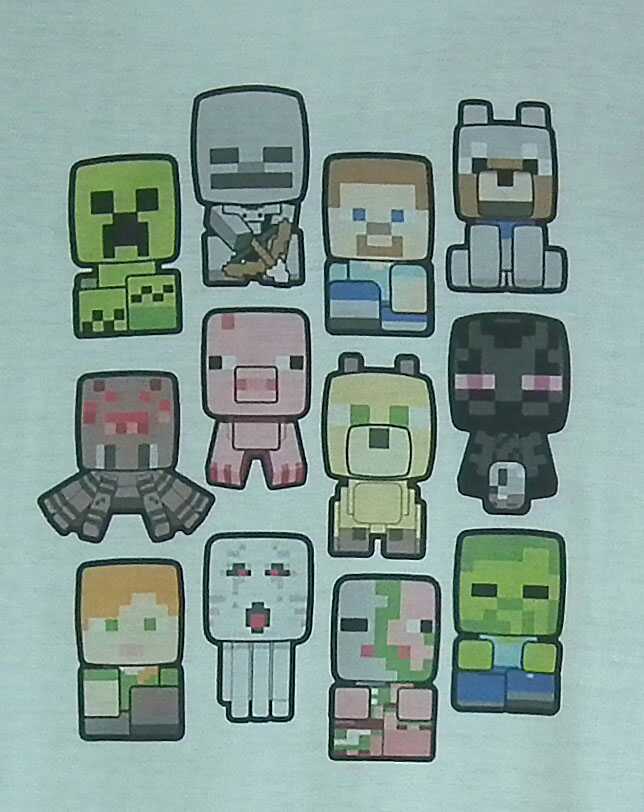 Paypayフリマ 新品 マインクラフト 白xl半袖 Minecraft キャラクター 12体tシャツ