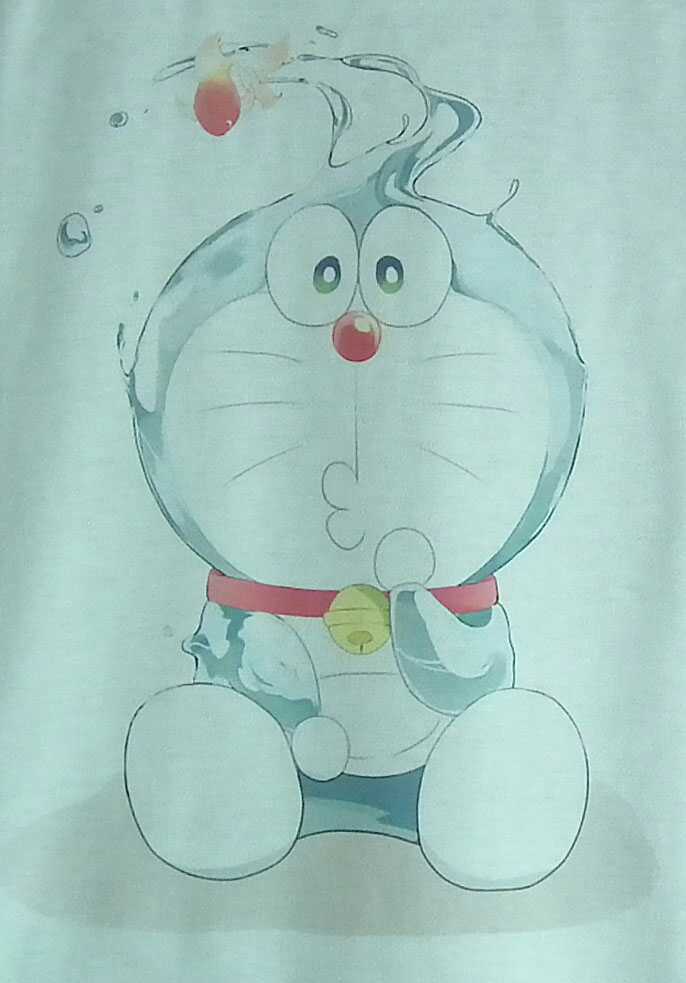 Paypayフリマ 新品 送料込 ドラえもん 白xl半袖 水彩画 金魚 水槽 Doraemon