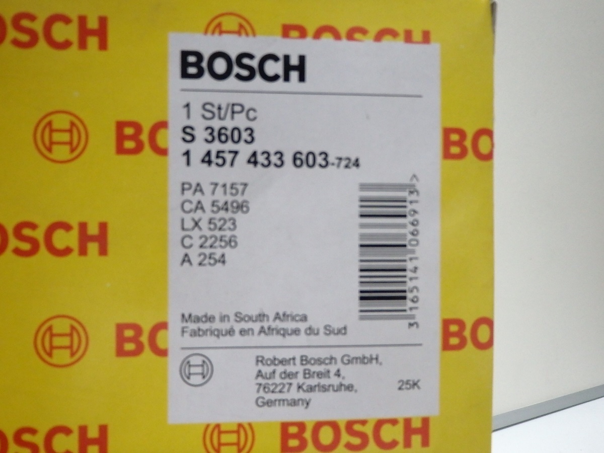 OPEL Opel Vita (XG140) 1.4L < воздушный фильтр > 834583 [BOSCH] 1457433603