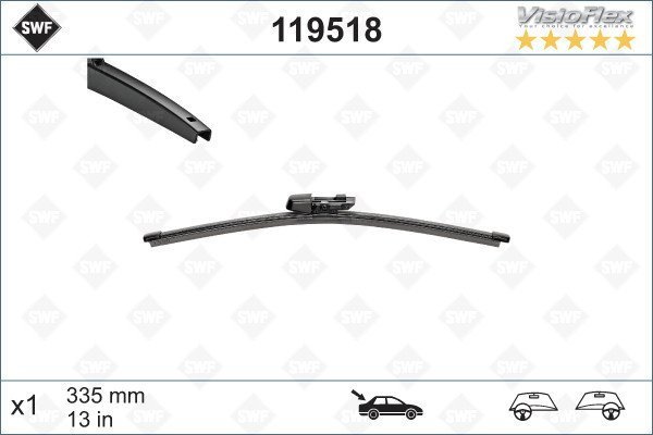 VW フォルクスワーゲン トゥーラン(1T3) 2010~ 1T0955427B ＜リア ワイパーブレード＞ 335MM 「SWF」 119518_画像2