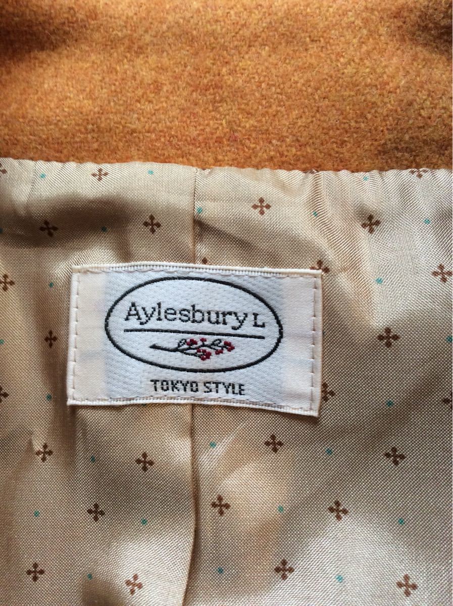 レディース ピーコート Aylesbury アリスバーリー やまぶき色 Lサイズ 美品