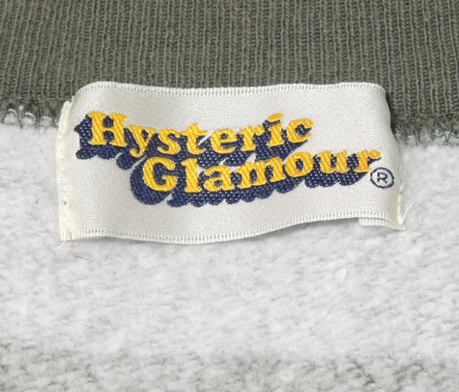 Hysteric Glamour( Hysteric Glamour )| stripe reverse side nappy wide neck sweatshirt /20S-5470/FREE | tube POXS