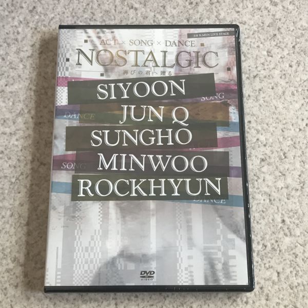 新品未開封DVD K-MEN LIVE 舞台 NOSTALGIC 再びの君へ贈る シユン MYNAME ホン・ソンホ ミヌ BOYFRIEND ロッキョン ロクヒョン