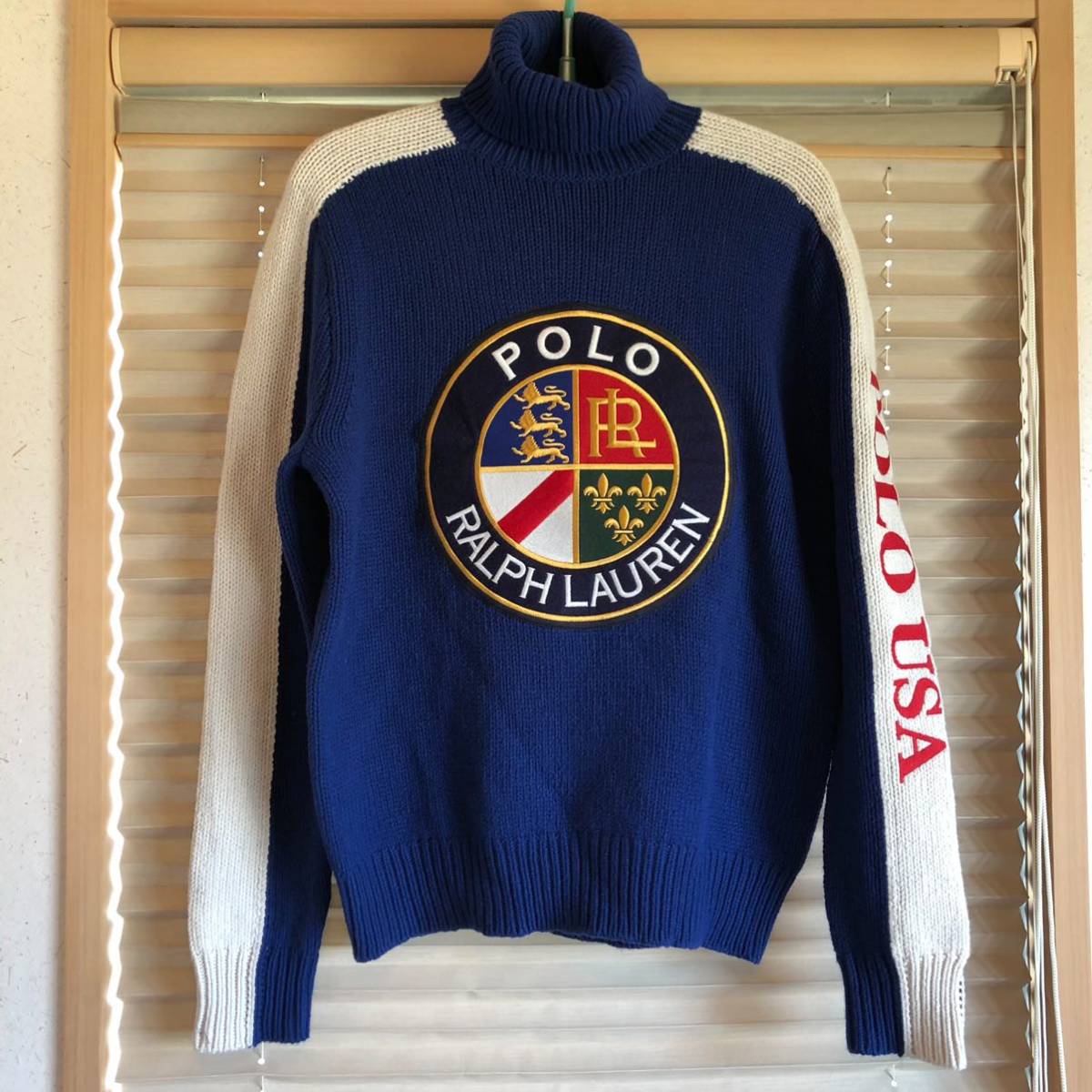 Polo Ralph Lauren crest usa sweater セーター stadium p wing cap sport rlx rrl country 1992 1993 polo black label