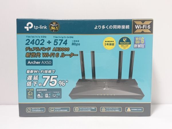 新品未開封★TP-Link 新世代 Wi-Fi 6（11AX） 無線LANルーター 2402+574Mbps Intel CPU Archer AX50_画像1