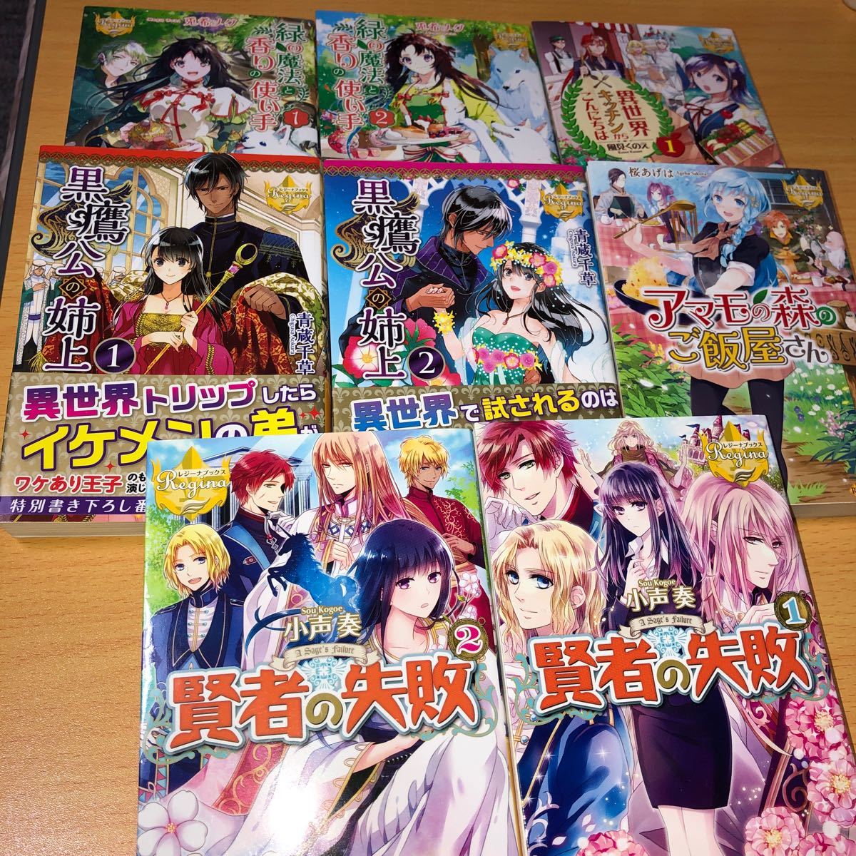 レジーナ文庫　賢者の失敗1.２巻/黒鷹公の姉上1.２巻/緑の魔法と香りの使い手1.２巻/アマモの森のご飯屋さん/異世界キッチンから