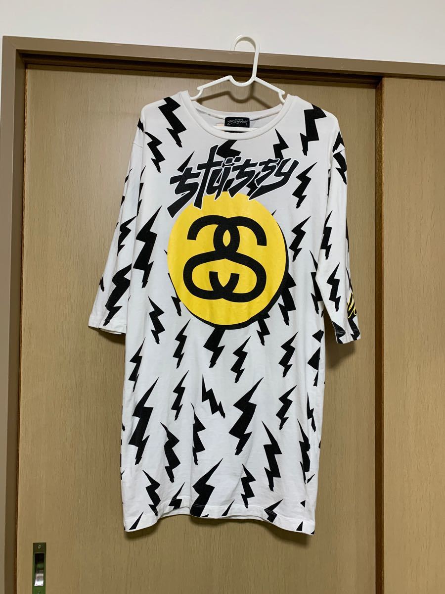 Paypayフリマ Stussy Tシャツワンピース 7分袖 ロンティー 派手柄 ステューシー