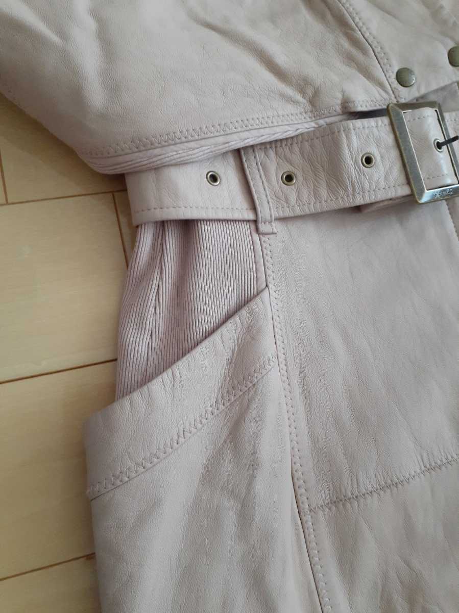  Epoca EPOCA кожа ягненка жакет пальто розовый бежевый размер 40