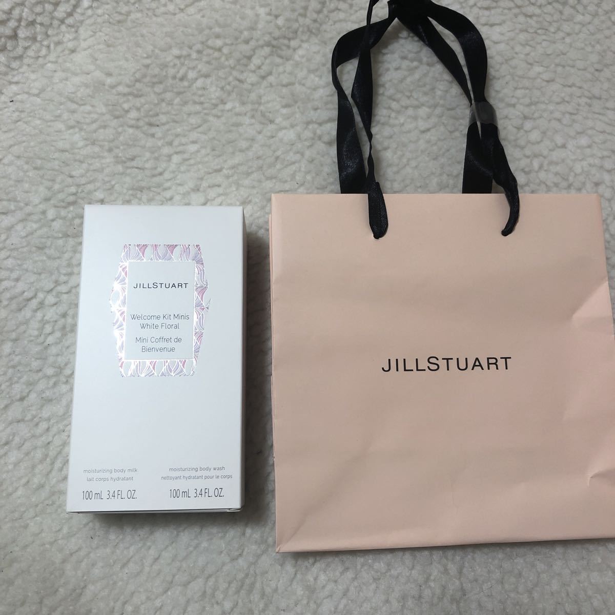 * price decline! new goods unopened not for sale paper bag attaching Jill Stuart white floral shower gel & body milk each 100ml body washing Point exchange 