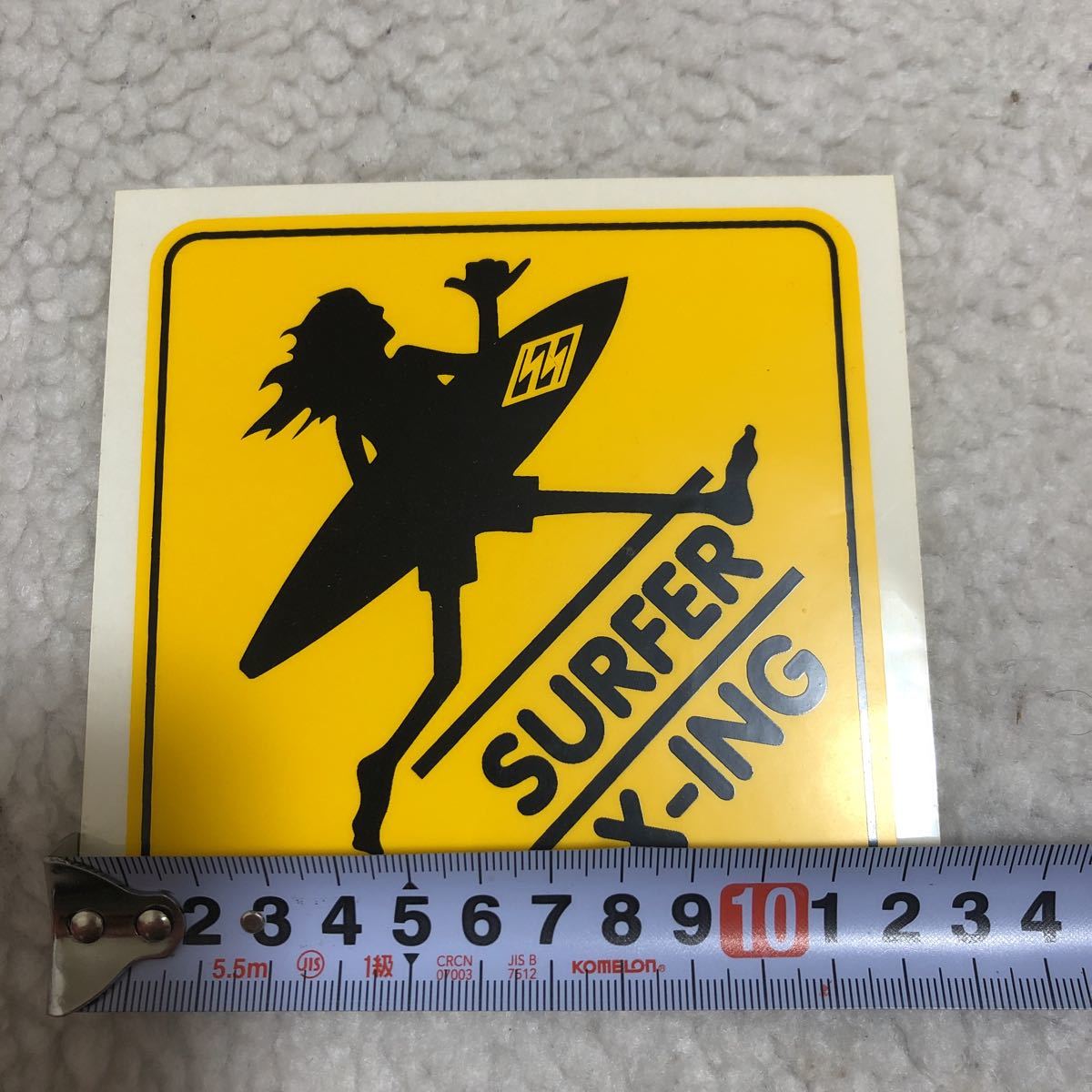 * очень редкий новый товар большой размер стикер наклейка Logo Гаваи SURF N SEA SURFER X-ING серфинг North showa чёрный желтый цвет Surf магазин 