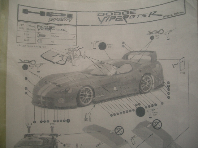 最終値下げ ダッジ HPI □1/10 バイパー RCボディー (200mm) GTS-R ボディ