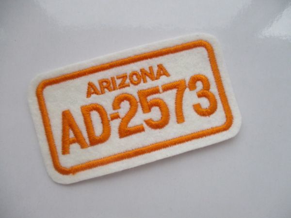 ARIZONA AD-3573 アリゾナ州 ナンバープレート ワッペン/ パッチ 刺繍 ステッカー 看板 USA グランドキャニオン アメカジ 古着 ③ 486_画像1