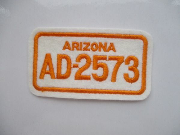ARIZONA AD-3573 アリゾナ州 ナンバープレート ワッペン/ パッチ 刺繍 ステッカー 看板 USA グランドキャニオン アメカジ 古着 ③ 486_画像3