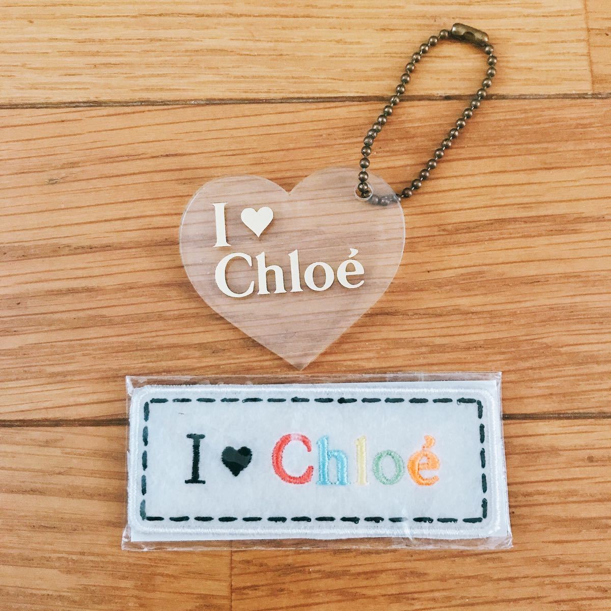 クロエ クリアキーホルダー おまけ アイロン ワッペン Chloe