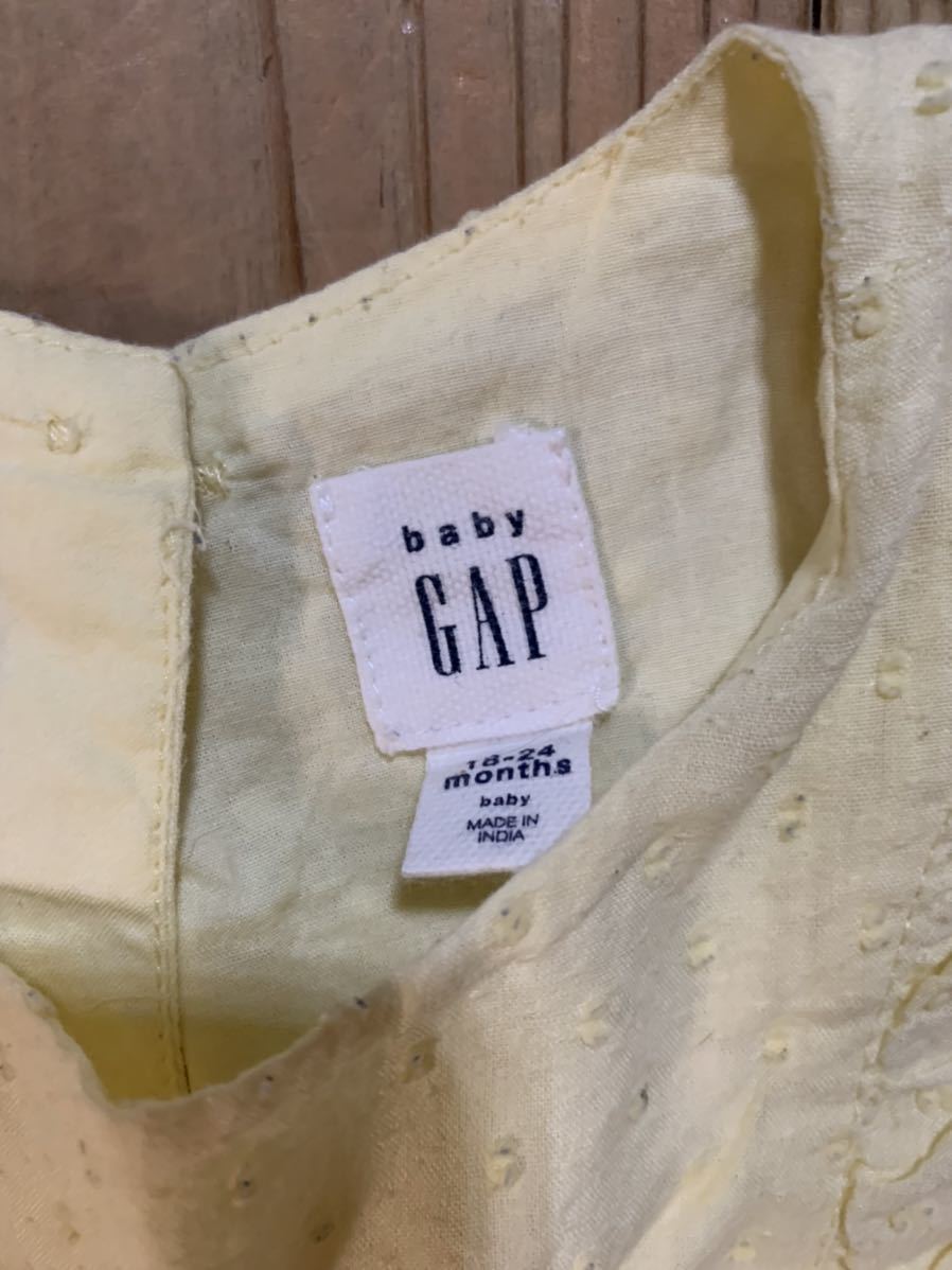  бесплатная доставка * baby Gap baby gap летний выставить желтый 90cm 18~24 месяцев baby младенец ребенок одежда 