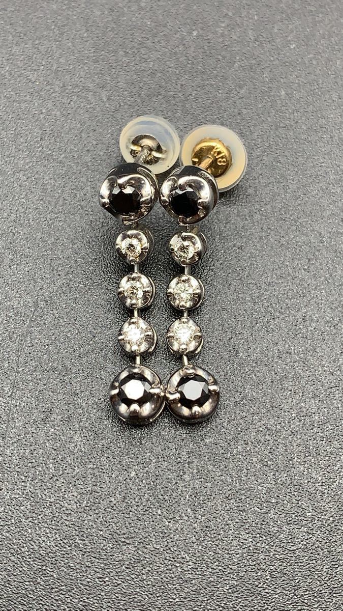 クーポン対象外】 0.20ct ✨ダイヤモンドK18 チェーン イヤリング
