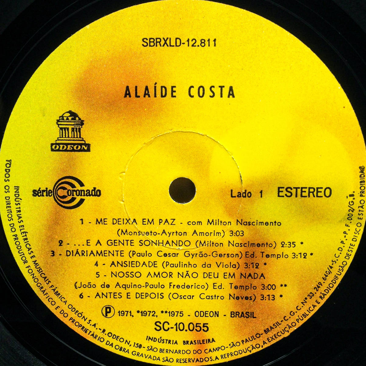 [LP] '75ブラジルOrig / Alaide Costa / Alaide Costa / Odeon / SC 10055 / MPB / Bossanova_画像3