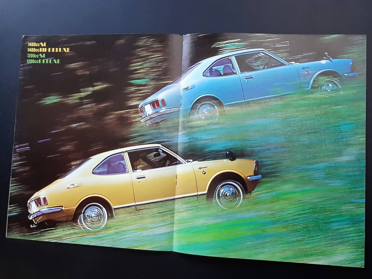 トヨタ スプリンター 2ドア 1400 SL/HI-DELUXE 1200SL 1970年代 当時物カタログ！☆ Toyota Sprinter TE25/KE25 国産車 絶版 旧車カタログ_画像1