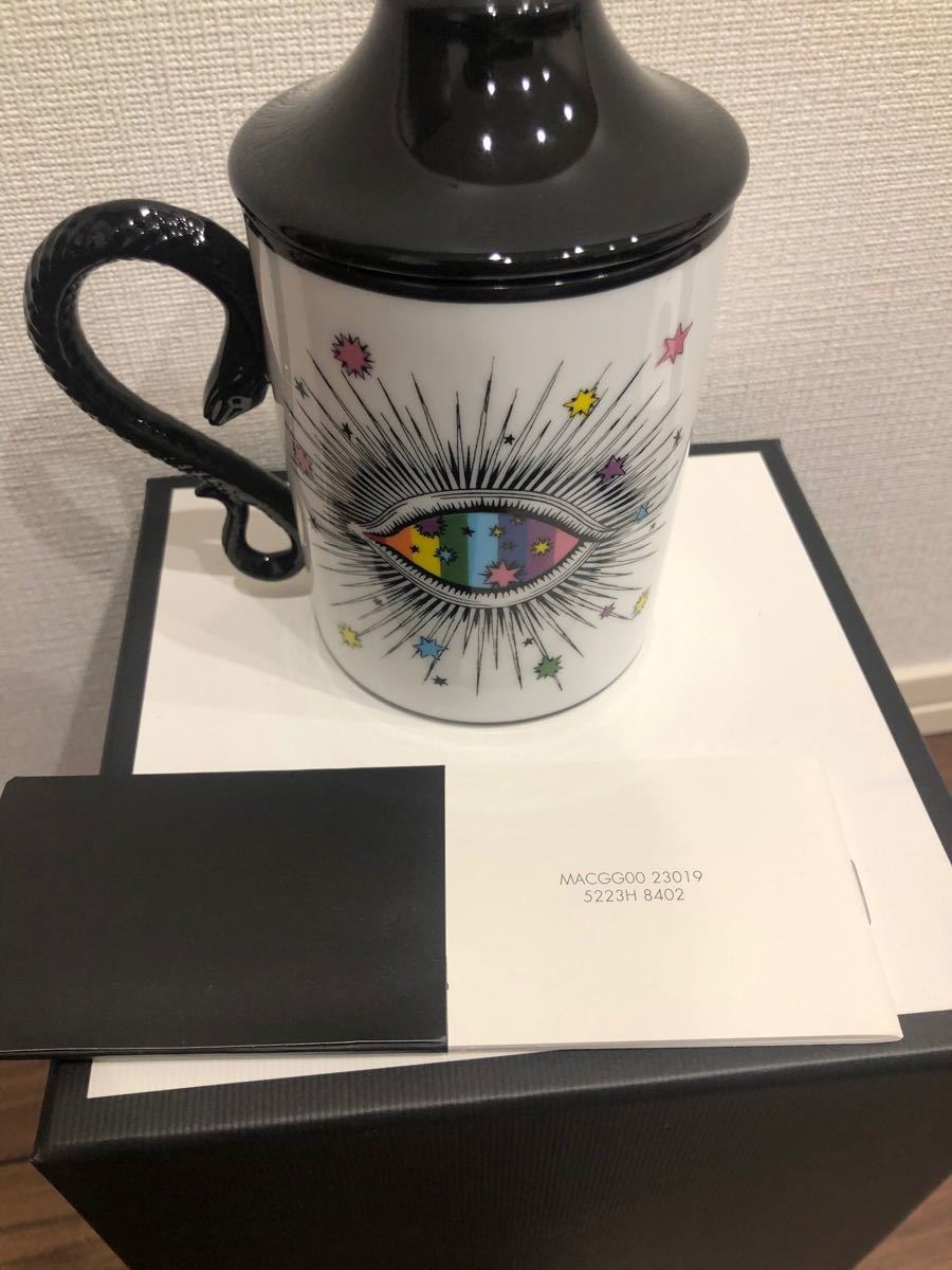GUCCI マルチカラー スターアイプリント 蓋付き マグカップ