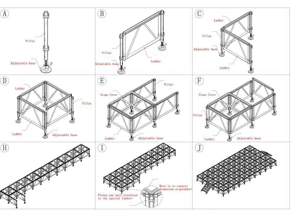  stage stage комплект 4x4m утро . шт. палец . шт. . шт. складной алюминиевый складной stage комплект Mai шт. Event праздник мероприятие лекция простой сборка 