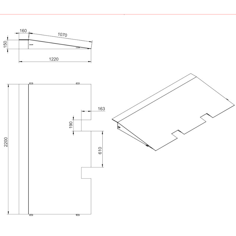 コンテナスロープ 荷重6000kg スロープ 幅2200mm 長1250mm 6t コンテナスロープ 荷重6000kg スロープ 幅2200mm 長1250mm 6t