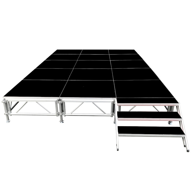 ステージ ステージセット 3x5m 朝礼台 指揮台 演台 折りたたみ アルミ 折りたたみステージセット 舞台 イベント ステージ台 祭 行事 講演_画像1