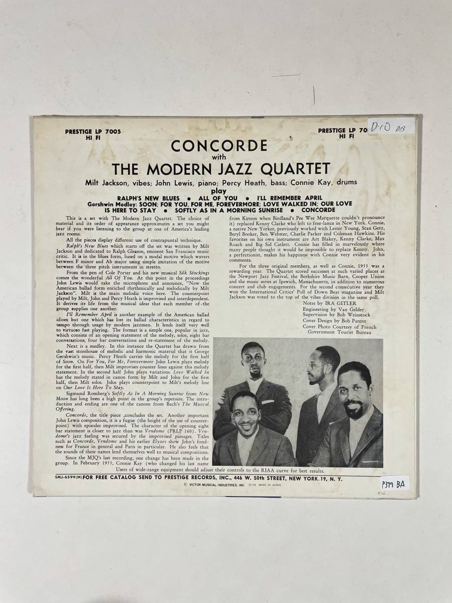 Modern Jazz Quartet/Concorde ★美盤_画像2