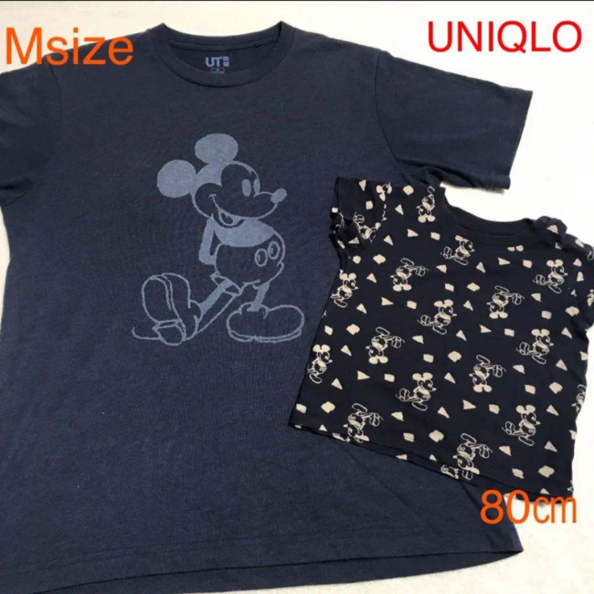 Paypayフリマ Uniqlo ミッキー 親子お揃い Tシャツ