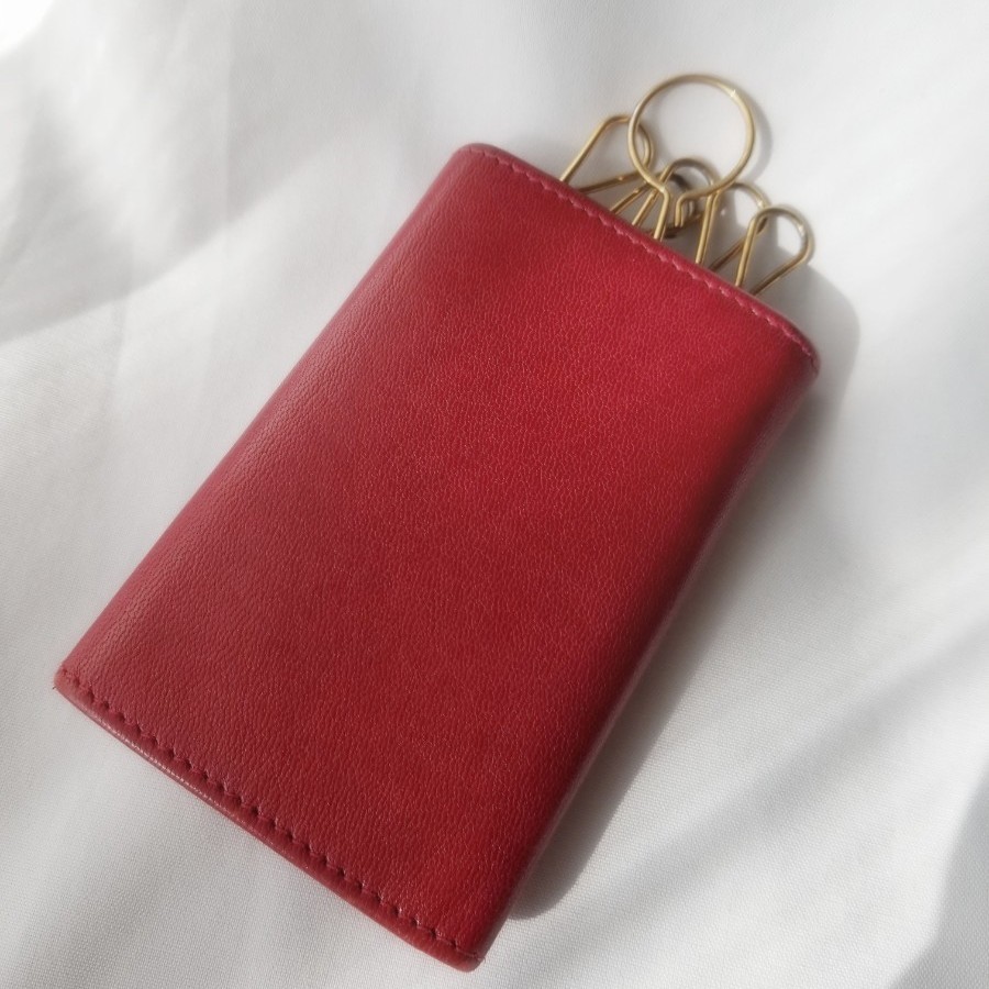 サンローラン 6連 キーケース レザー レッド 赤 YSL