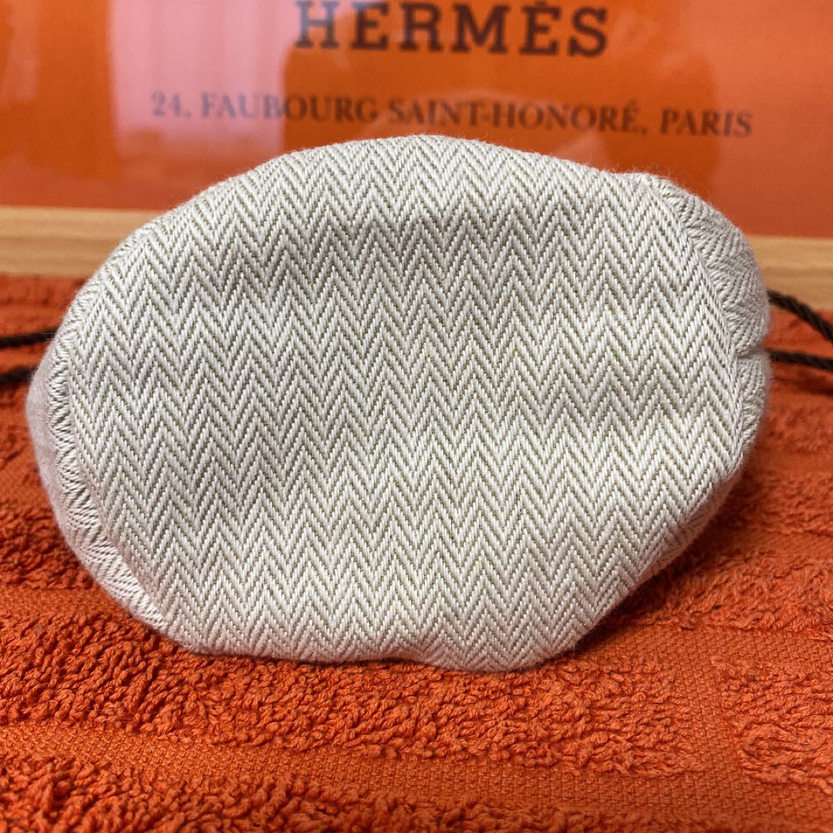 エルメス 巾着袋 保存袋 ヘリンボーン 小物入れ ブランド HERMES