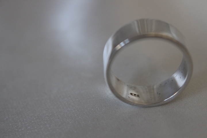 silver ring silver ring 925 flat strike .7mm character * name carving free service pairing possible 
