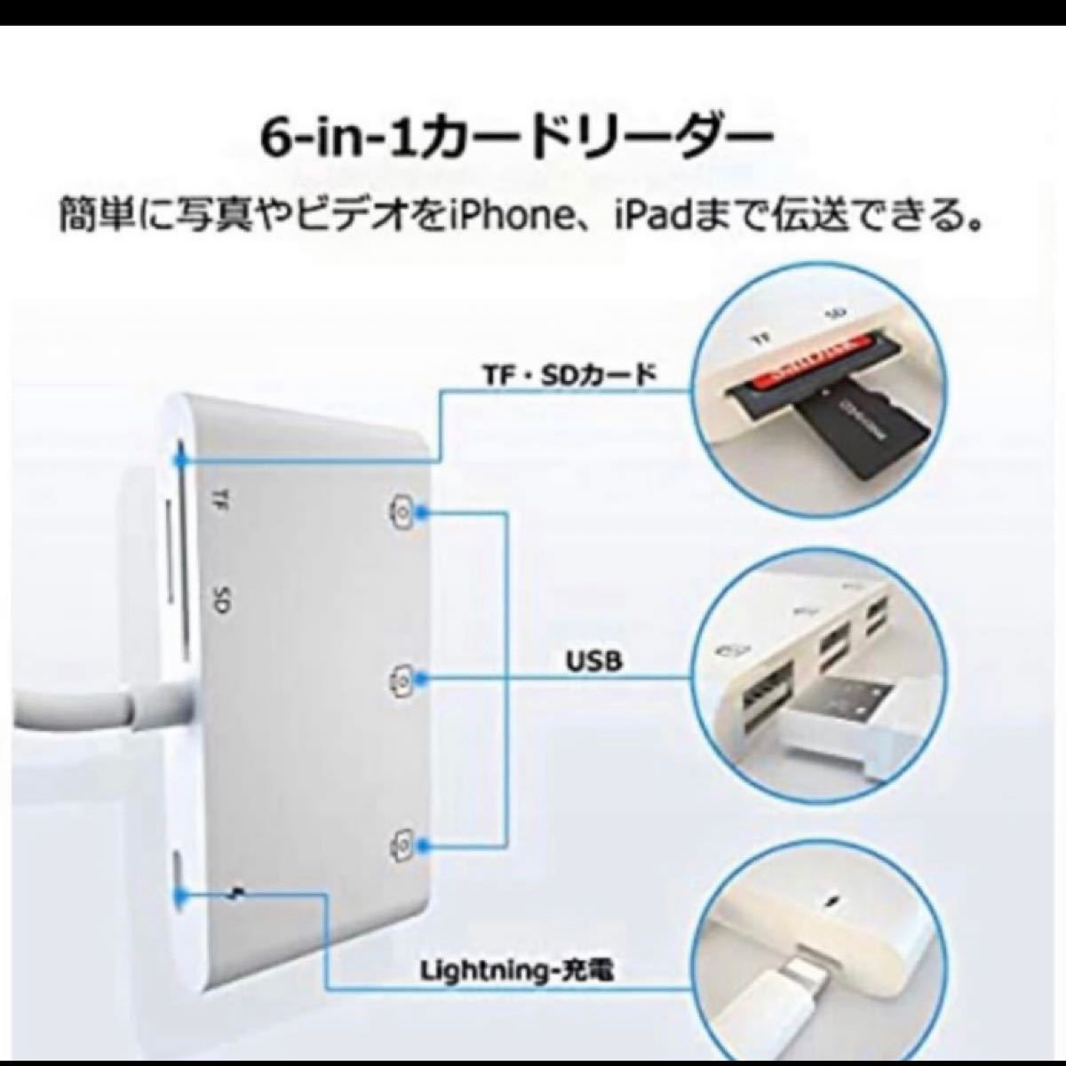 iPhone USB 変換 ハブ SD カード