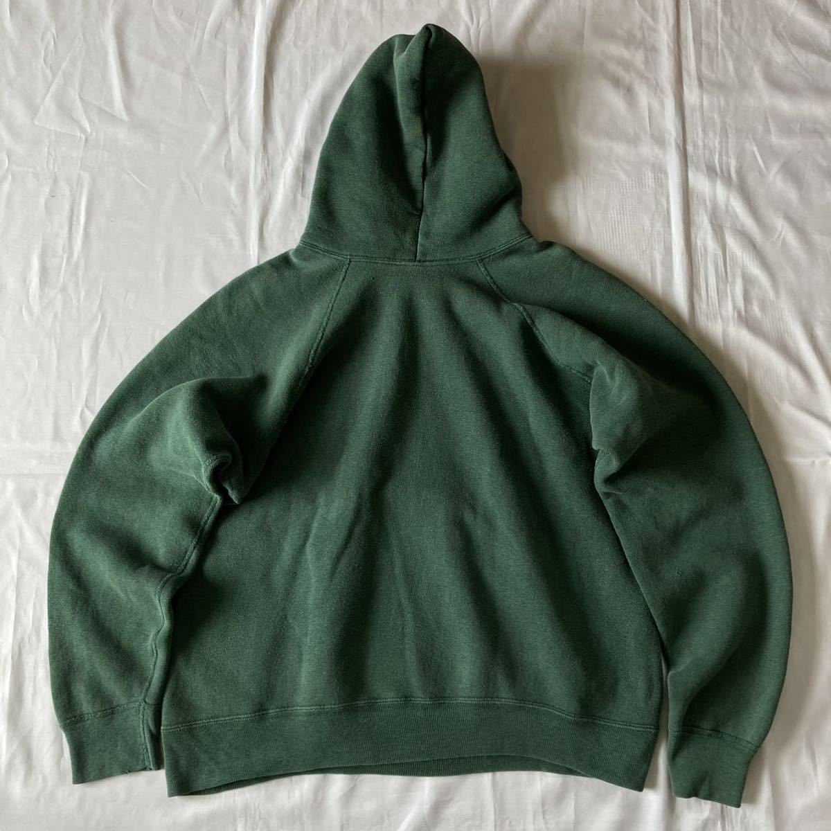 美品 貴重 大きめサイズ L ビンテージ vintage パーカー parka 緑 グリーン green 50's 60's 無地_画像4