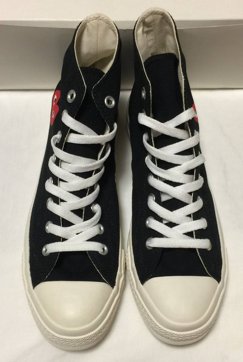 CONVERSE PLAY COMME des GARCONS CHUCK TAYLOR HI コンバース プレイ コムデギャルソン チャックテイラー コラボ ブラック 27 新品 デッド