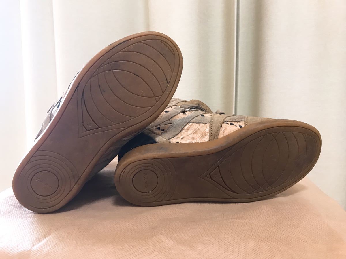 Paypayフリマ ザラ Zara ハイカットスニーカー パイソン柄 スエード 23cm Eu36サイズ Paypayフリマ ザラ Zara ハイカットスニーカー パイソン柄 スエード 23cm Eu36サイズ
