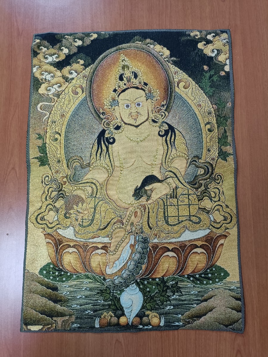 仏教美術　瞑想図　タンカ　仏画　チベット密教　 菩薩像