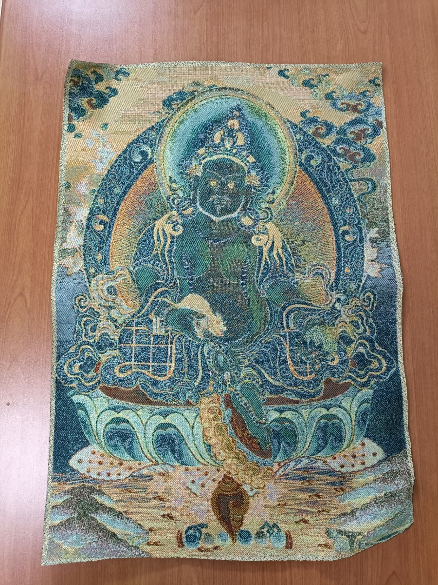 仏教美術　瞑想図　タンカ　仏画　チベット密教　 菩薩像