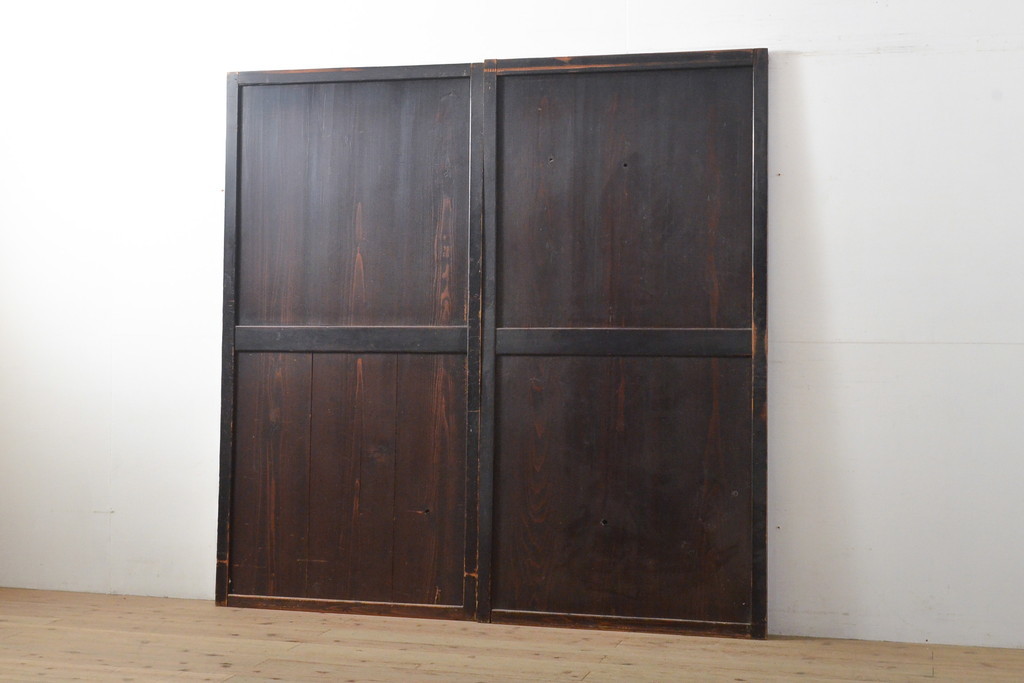R-056197 antique fittings Meiji . was done like Schic . tree .. impression .. obi door 2 pieces set ( sliding door, wooden door )(R-056197)