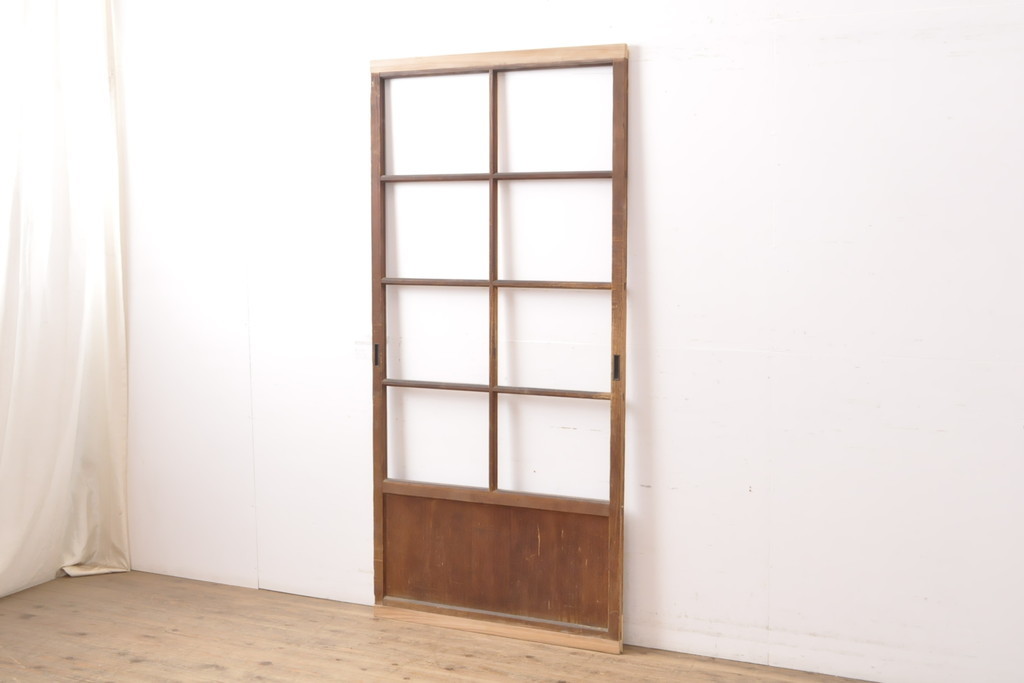 R-056986 アンティーク建具 シンプルなデザイン!昭和レトロなガラス戸1 ...