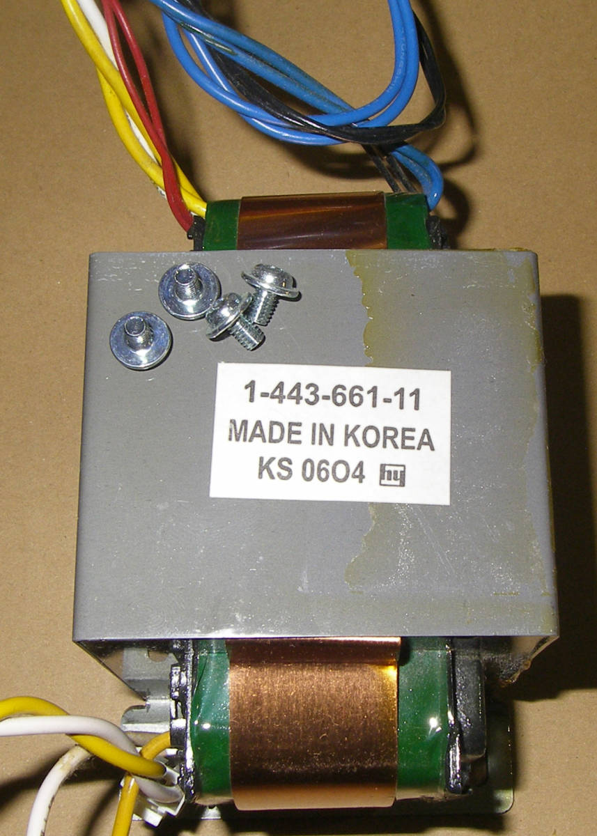 * trance type power supply SONY POWER TRANSFORMER (KS 06O4) 1-443-661-11 Electric Unit*OK!!*