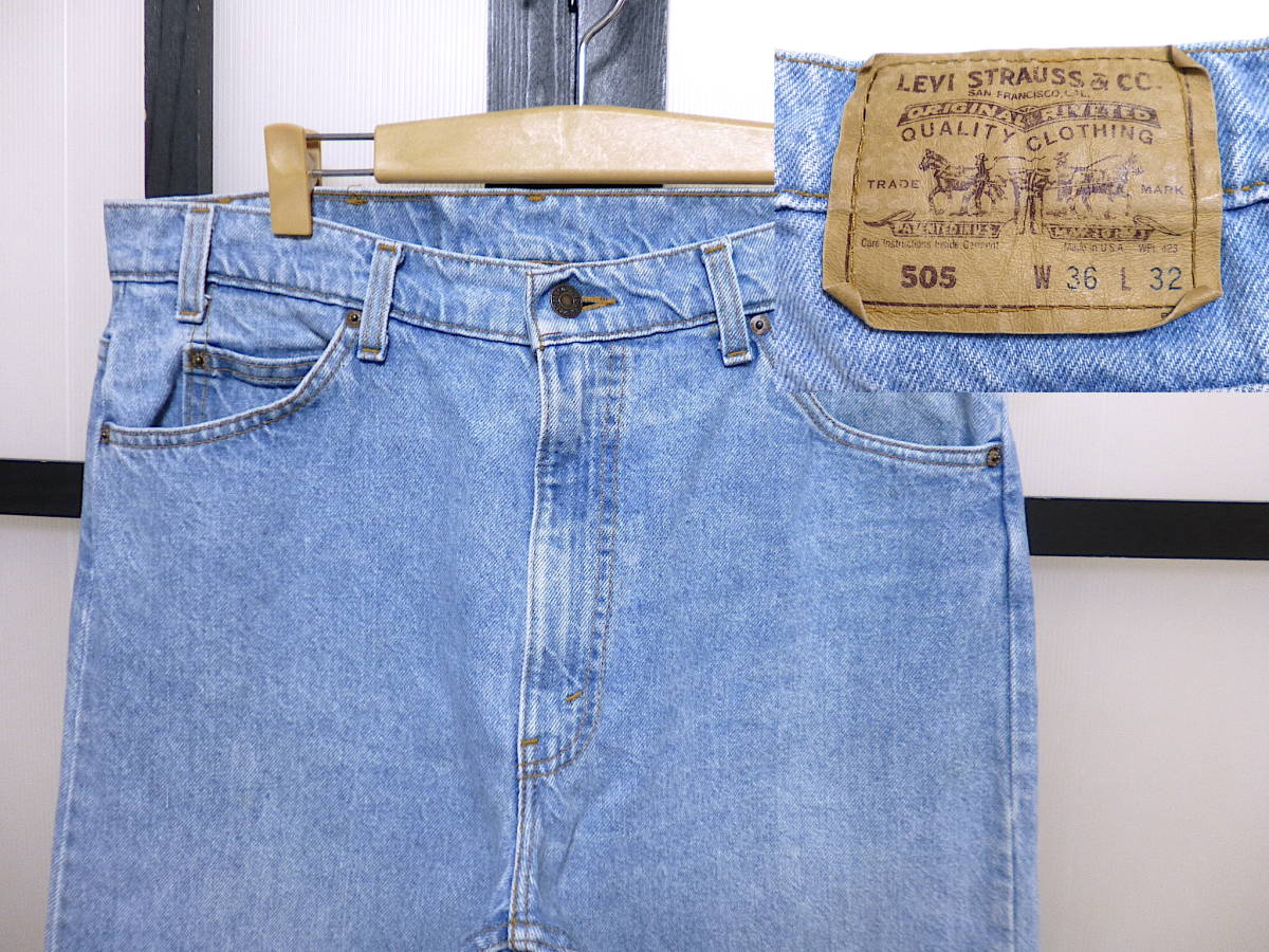 90s リーバイス 505 デニム ジーンズ USA製 / 90年代 Levis アメリカ製 ビッグサイズ 薄色_画像1